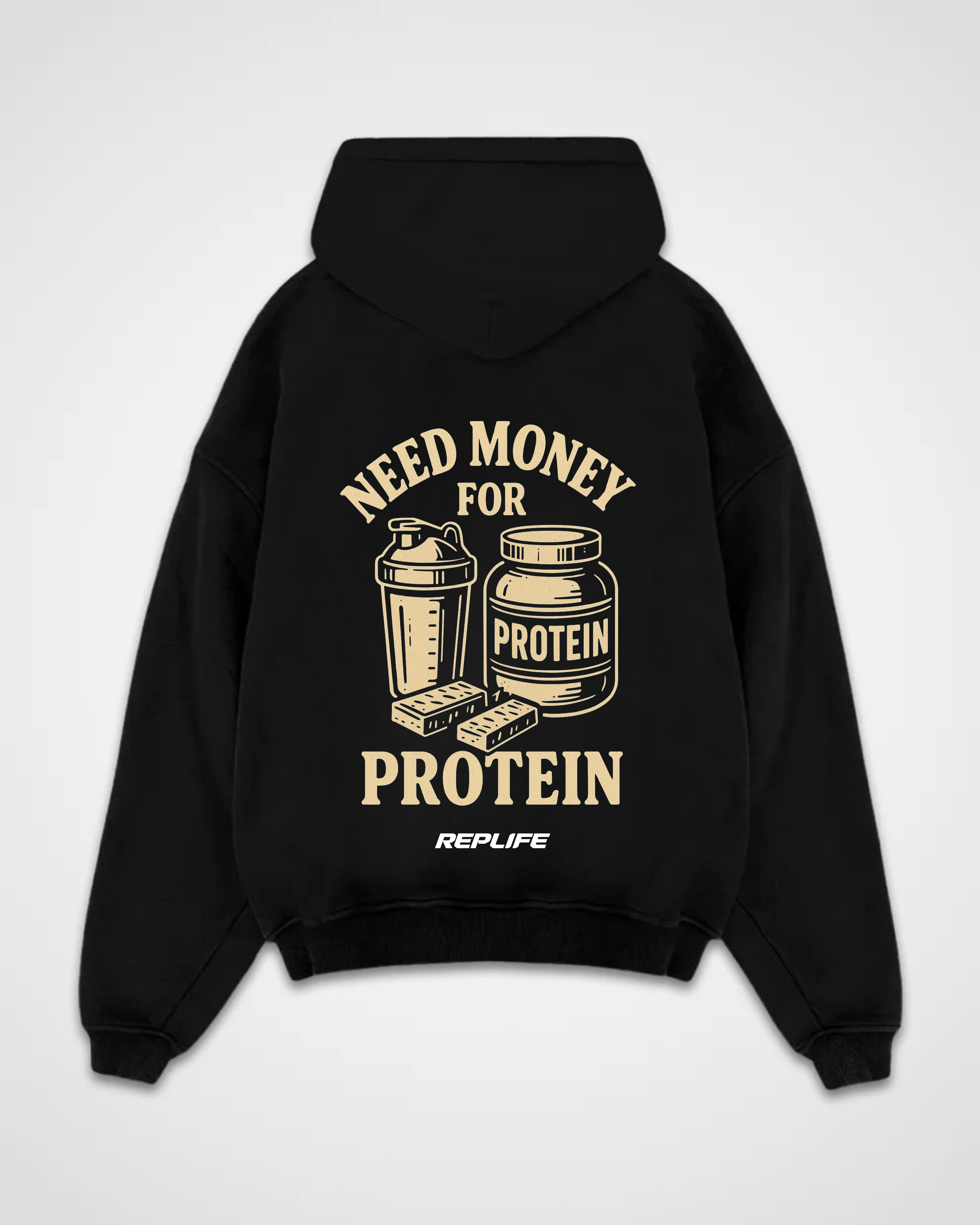 Need money for protein Oversized Hoodie